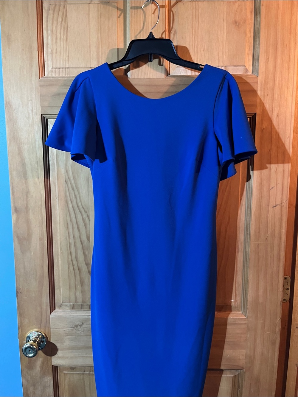 Calvin Klein Cobalt Blue Midi Sheath Dress